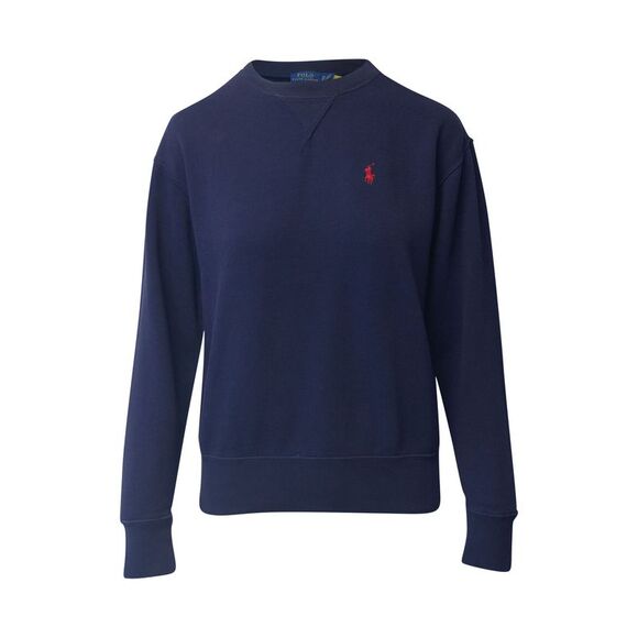 Polo Ralph Lauren Embroidered Logo Sweatshirt in Navy Blue Cotton - Picture 1 of 8